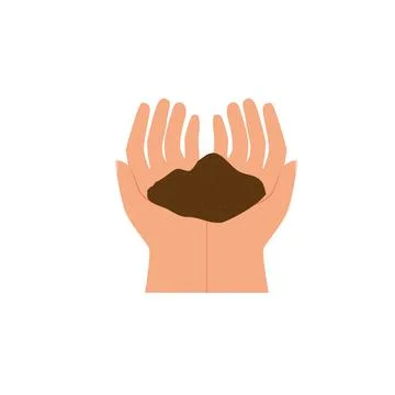 Vector of Earth in hands on white background. Vector icon. Stock-Illustration