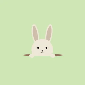 Vector Easter background with cute bunny Stockillustratie