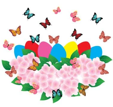 Vector Easter Basket Stock Illustration