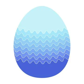 Vector Easter blue egg. Easter holiday. Color element on white background. Illustrazione stock