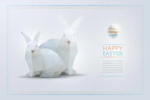 Vector Easter bunny and egg design template Stockillustratie