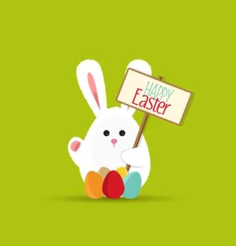 Vector Easter bunny 库存插图