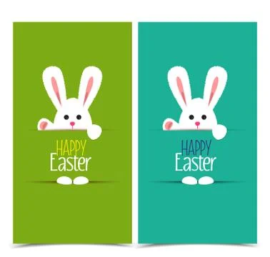 Vector Easter bunny 库存插图