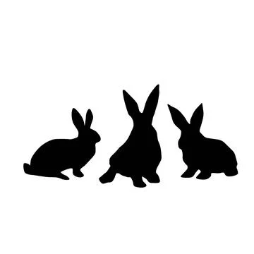 Vector Easter bunny. Template for printing. Illustration for design. Festive Stock Illustration