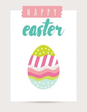 Vector Easter card festive background element illustration for print Stock Illustration
