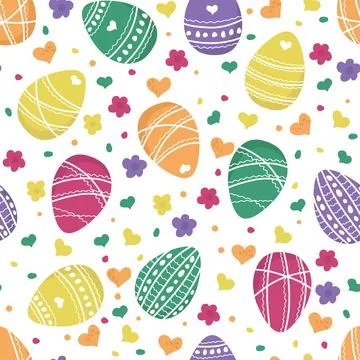 Vector easter colorful eggs pattern Stock Illustration