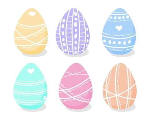 Vector easter colorful eggs set Stock Illustration