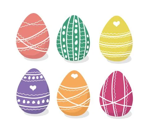 Vector easter colorful eggs set Stock Illustration
