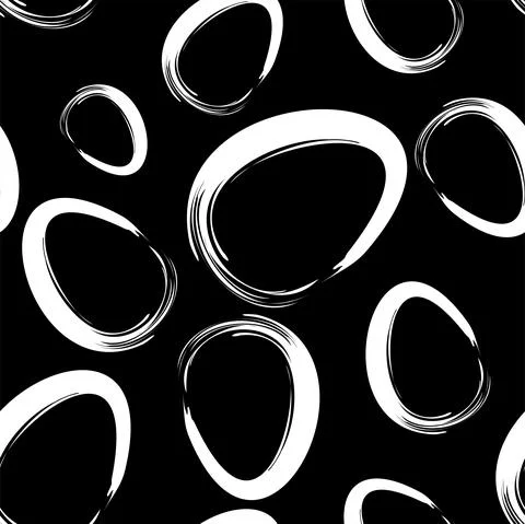 Vector. Easter design with hand drawn brush strokes, black, white eggs. Illustrazione stock