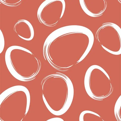Vector. Easter design with hand drawn brush strokes, pastel color eggs. Stock Illustration