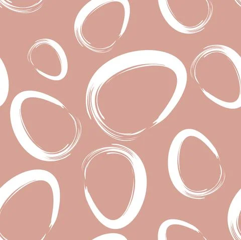 Vector. Easter design with hand drawn brush strokes, pastel color eggs. Stock Illustration