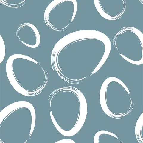 Vector. Easter design with hand drawn brush strokes, pastel color eggs. Stock Illustration