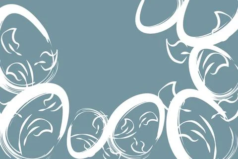 Vector. Easter design with hand drawn brush strokes, pastel eggs. Stock Illustration