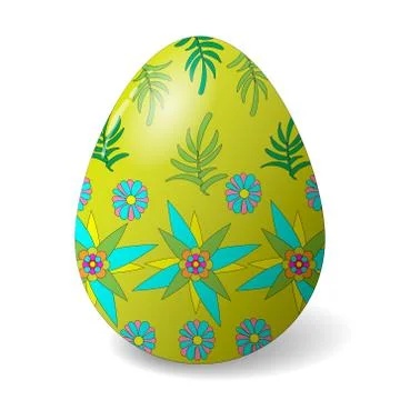 A vector Easter egg isolated on white background. Illustrazione stock