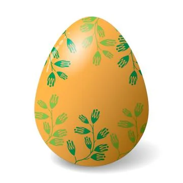 A vector Easter egg isolated on white background. 스톡 일러스트