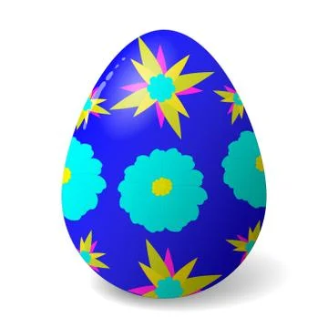 A vector Easter egg isolated on white background. Stock Illustration