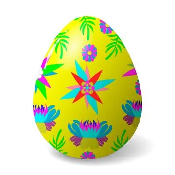 A vector Easter egg isolated on white background. Stock Illustration