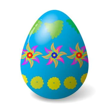 A vector Easter egg isolated on white background. Stock Illustration