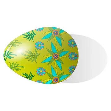 A vector Easter egg isolated on white background. Stock Illustration