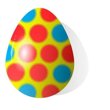 A vector Easter egg isolated on white background. Stock Illustration