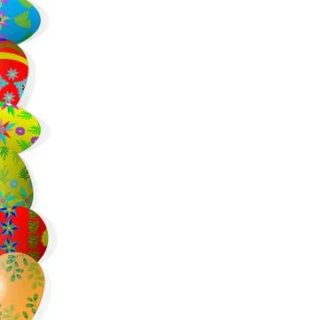 A vector Easter egg isolated on white background. Stock Illustration
