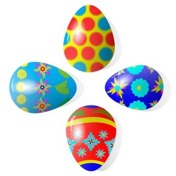A vector Easter egg isolated on white background. Illustrazione stock