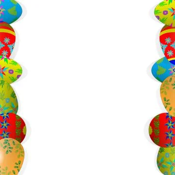 A vector Easter egg isolated on white background. Stock Illustration
