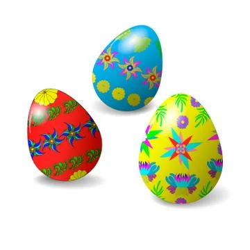 A vector Easter egg isolated on white background. Stock Illustration