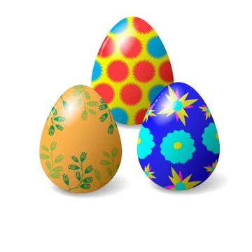 A vector Easter egg isolated on white background. Illustrazione stock