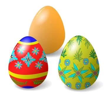 A vector Easter egg isolated on white background. Stock Illustration