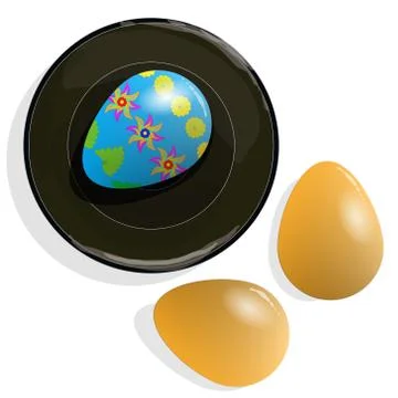 A vector Easter egg isolated on white background. Stock Illustration