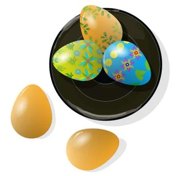 A vector Easter egg isolated on white background. Stock Illustration