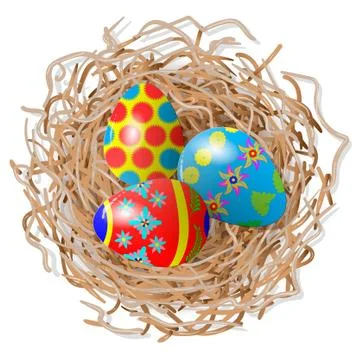 A vector Easter egg isolated on white background. Stock Illustration