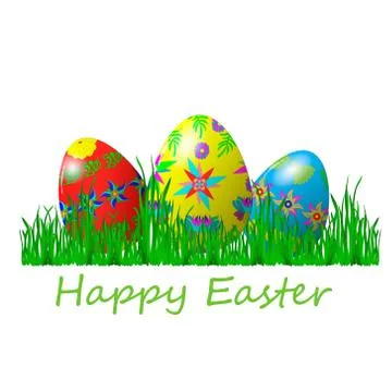 A vector Easter egg isolated on white background. Stock Illustration