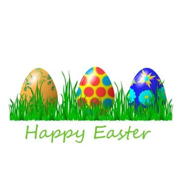 A vector Easter egg isolated on white background. Stock Illustration