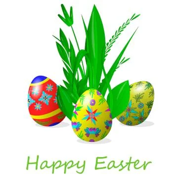 A vector Easter egg isolated on white background. Stock Illustration