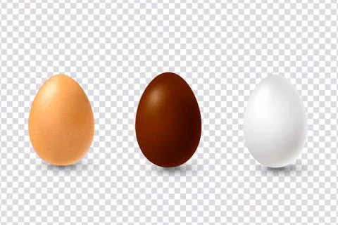 Vector easter eggs in realistic 3d style. Isolated on transparent background. Stock Illustration