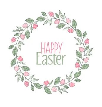 Vector Easter frame Illustrazione stock