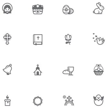 Vector Easter icon set Stock Illustration