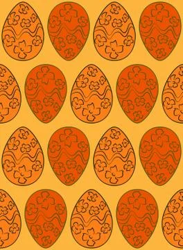 Vector Easter pattern. Eggs ornament. Repeated background for website, wall.. Stock Illustration