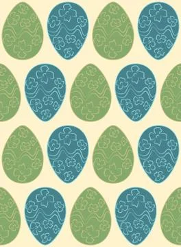 Vector Easter pattern. Eggs ornament. Repeated background for website, wall.. 스톡 일러스트