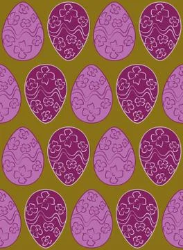 Vector Easter pattern. Eggs ornament. Repeated background for website, wall.. 스톡 일러스트