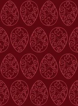 Vector Easter pattern. Eggs ornament. Repeated background for website, wall.. Illustrazione stock