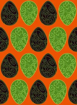 Vector Easter pattern. Eggs ornament. Repeated background for website, wall.. Illustrazione stock