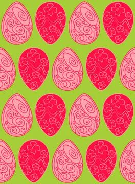 Vector Easter pattern. Eggs ornament. Repeated background for website, wall.. Stock Illustration