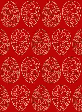 Vector Easter pattern. Eggs ornament. Repeated background for website, wall.. Ilustración de archivo
