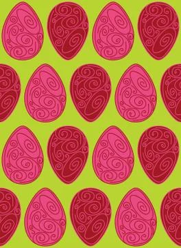 Vector Easter pattern. Eggs ornament. Repeated background for website, wall.. Illustrazione stock