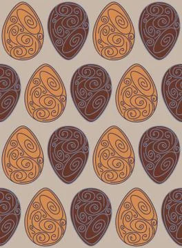 Vector Easter pattern. Eggs ornament. Repeated background for website, wall.. Stock Illustration