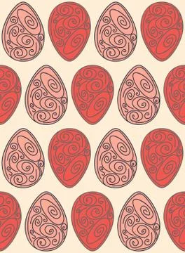 Vector Easter pattern. Eggs ornament. Repeated background for website, wall.. Illustrazione stock