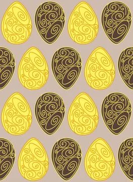 Vector Easter pattern. Eggs ornament. Repeated background for website, wall.. Illustrazione stock